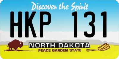 ND license plate HKP131