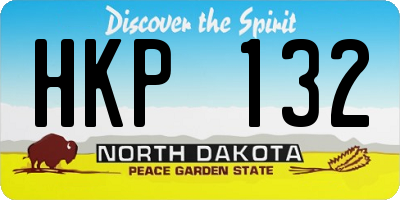 ND license plate HKP132