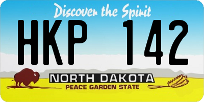 ND license plate HKP142
