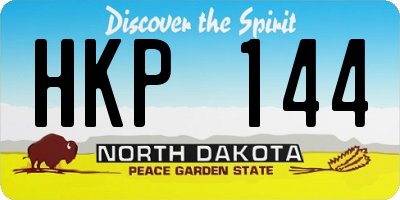 ND license plate HKP144
