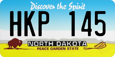 ND license plate HKP145