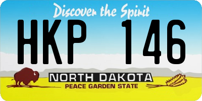 ND license plate HKP146