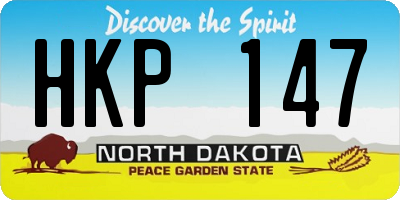 ND license plate HKP147