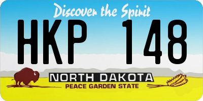 ND license plate HKP148