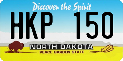 ND license plate HKP150