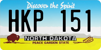 ND license plate HKP151