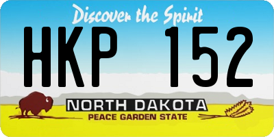 ND license plate HKP152