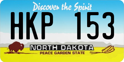 ND license plate HKP153