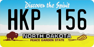 ND license plate HKP156
