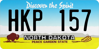 ND license plate HKP157