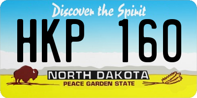 ND license plate HKP160
