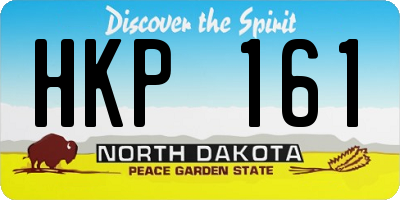 ND license plate HKP161