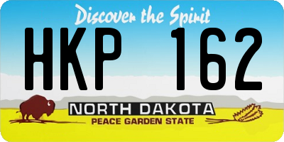 ND license plate HKP162