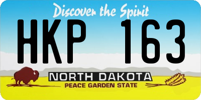 ND license plate HKP163