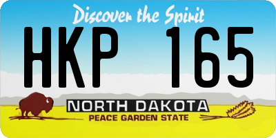 ND license plate HKP165