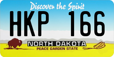 ND license plate HKP166