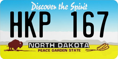 ND license plate HKP167