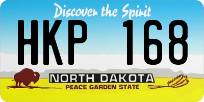 ND license plate HKP168
