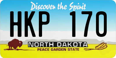 ND license plate HKP170
