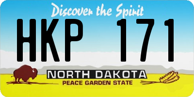 ND license plate HKP171