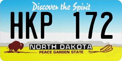 ND license plate HKP172