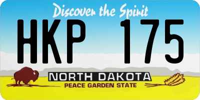 ND license plate HKP175