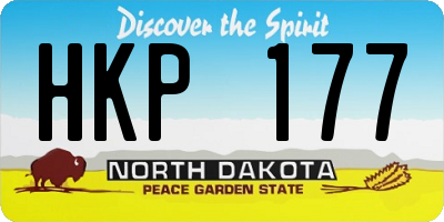 ND license plate HKP177