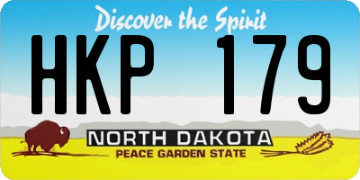 ND license plate HKP179