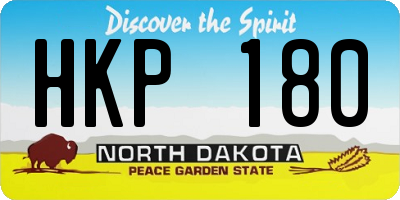 ND license plate HKP180