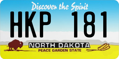 ND license plate HKP181