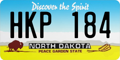 ND license plate HKP184