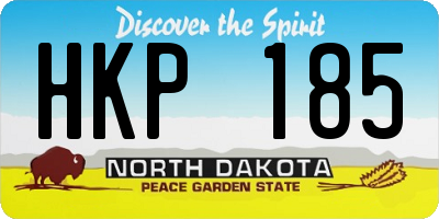 ND license plate HKP185