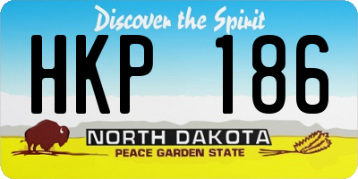 ND license plate HKP186