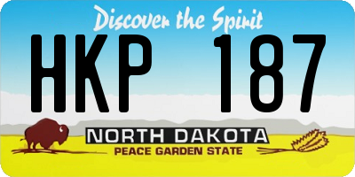 ND license plate HKP187