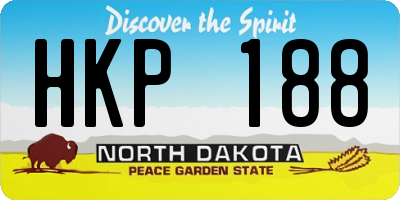 ND license plate HKP188
