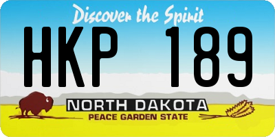 ND license plate HKP189