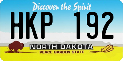 ND license plate HKP192