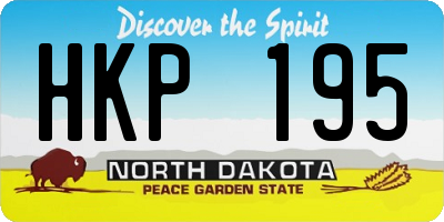 ND license plate HKP195