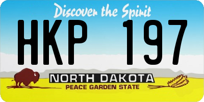 ND license plate HKP197