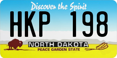 ND license plate HKP198