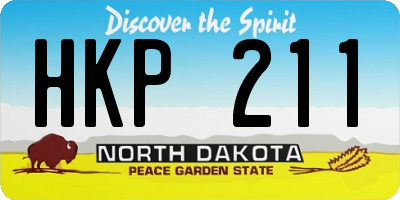 ND license plate HKP211