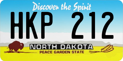 ND license plate HKP212