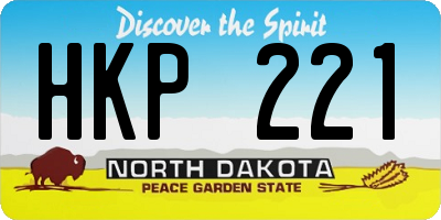 ND license plate HKP221