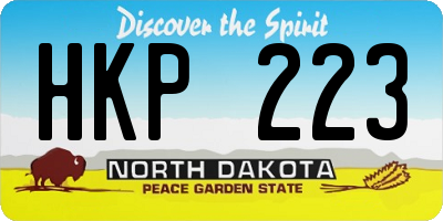 ND license plate HKP223