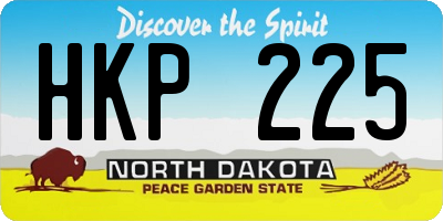 ND license plate HKP225