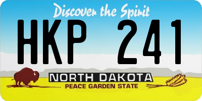 ND license plate HKP241