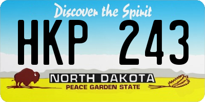 ND license plate HKP243