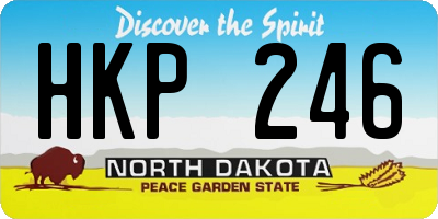 ND license plate HKP246