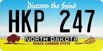 ND license plate HKP247