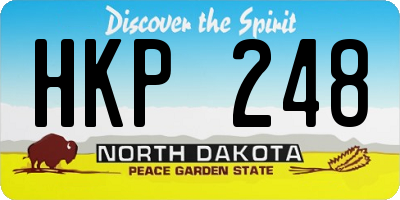 ND license plate HKP248